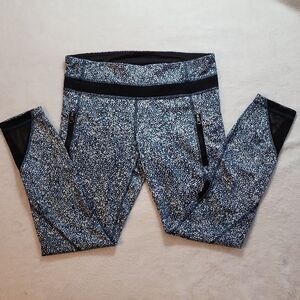 Women's Lululemon Geometric Ankle Activewear Pants with Zippered Pockets Sz 8